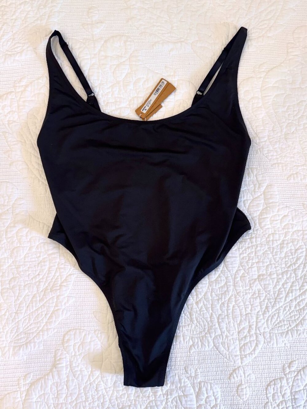 Skims Swim Scoop-Neck One Piece • Onyx • 2X • NWT